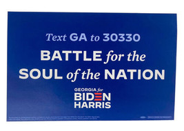 Official Georgia for Biden Harris 2020 Political Campaign Sign 22&quot; X 14&quot;  - £31.31 GBP