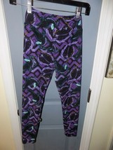 Lularoe Villain Maleficent Purple Leggings Size Tween EUC - $28.47