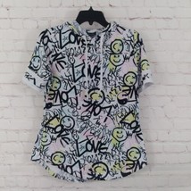 Infinite Performance Shirt Womens Small Short Sleeve Hoodie Graffiti Pul... - $17.88