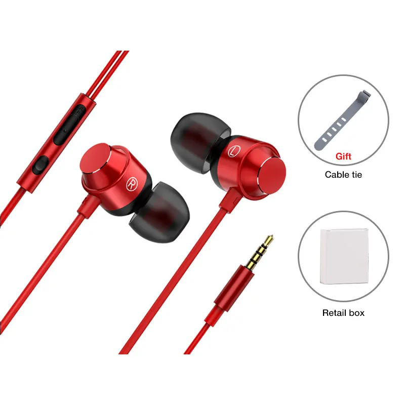 EARDECO 3.5mm Wired Headphones Bass In Ear Wired Earphone Stereo with Mic Earpho - £8.22 GBP