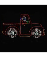 Animated Christmas Truck w Santa Outdoor LED Lighted Decoration Steel Wi... - £1,031.25 GBP