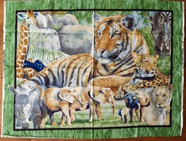It&#39;s Zoological Fabric Panel #6808 Lap Quilt Wall Hanging 46 x 35&quot; Dylan Pierce - £8.59 GBP
