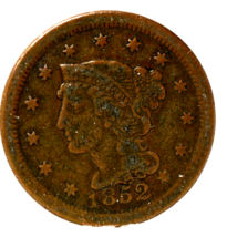 1852 LARGE CENT IN FINE CONDITION - $27.84