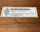 1909 Farmer&#39;s &amp; Merchant&#39;s Bank Check #20350 Continental National Bank  ... - £9.32 GBP