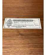 1909 Farmer's &amp; Merchant's Bank Check #20350 Continental National Bank  ... - $214.28 MXN