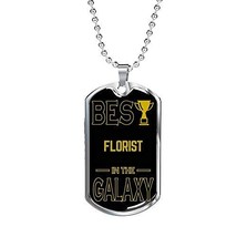 Express Your Love Gifts Best Florist in The Galaxy Necklace Engraved 18k Gold Do - £55.22 GBP