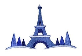 A &#39;Round The World City Squares{ Paris] Embroidered Iron on/Sew Patch [7.26.&quot; *4 - £12.05 GBP