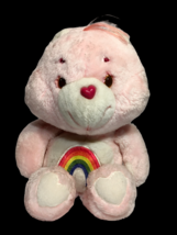 Vintage 1983 Pink Rainbow Care Bear CHEER BEAR Plush Doll 12&quot; Stuffed An... - £23.66 GBP