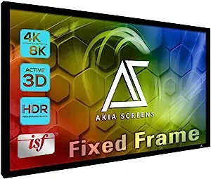 Fixed Frame Projector Screen 120 Inch 16:9 8K 4K Ultra Hd 3D Ready Wall ... - $354.99