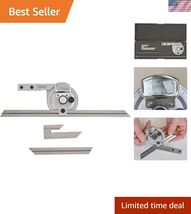 Stainless Steel Universal Bevel Protractor with 6" &amp; 12" Blades for Prec... - $227.71