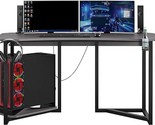 Quest Gaming Desk With Cpu Stand, Gray - $200.99