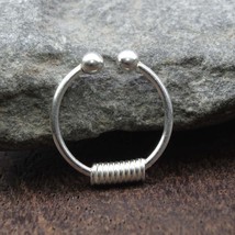 Tribal Étnico Plata No Piercing Necesita Nariz Tabique Anillo Estilo Indio 20g - £10.80 GBP