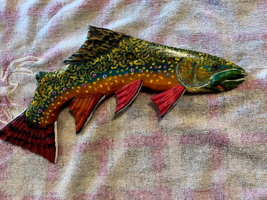 2022/23, Brook Trout #37, &quot;Fall Spawner&quot;, 19 inches, Right Face,   Ready To Ship - £65.50 GBP