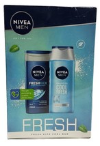 Nivea Men Menthol Shower Gel &amp; Shampoo Set 250 mL Each - £15.67 GBP