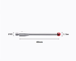3mm Ruby Ball Tips 40mm Long CMM Ceramic Stylus M3 CMM Touch Probe 0058 - $29.46