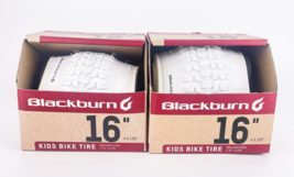 Blackburn 16 x 2.125 Kids White Bike Tire Replaces 1.75 2.125 Lot Of 2 - £22.63 GBP