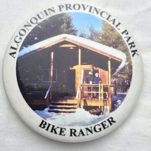 Algonquin Provincial Park Bike Ranger Vintage Pin Button Pinback - £8.56 GBP