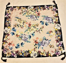 Johnny Was  Radilla Tasseled Scarf/Shawl 100% Silk Multicolor Floral - £62.88 GBP