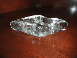 vintage heavy clear glass cigar ashtray 8.5" L X. 4" X 1.5" image 9