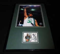 Paul Pierce Framed 11x17 Game Used Jersey &amp; Photo Display Celtics Champs - £54.48 GBP