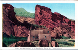 The Pueblo Park of the Red Rocks Denver Mt Parks Colorado Postcard - £3.77 GBP