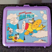 Vintage Mickey Mouse The Mail Pilot Aladdin lunch box Disney Minnie Mouse - £11.19 GBP