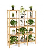Multifunctional Bamboo Shelf Flower Plant Display Stand - £144.03 GBP
