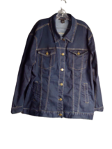 Lane Bryant Denim Jacket Dark Wash Button Up Womens Plus Size 26 - $23.76