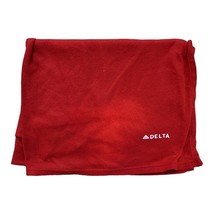 Delta Airlines Blanket Red Embroidered Logo - £11.67 GBP