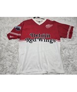 Detroit RED WINGS XL Shirt LEE SPORT Colorblock Vneck Nutmeg Mills Made ... - $23.15