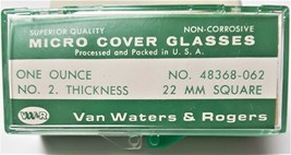 Micro Cover Glasses - VWR Scientific - #48368-062 - No. 2 thicknes - 22m... - $12.43 CAD