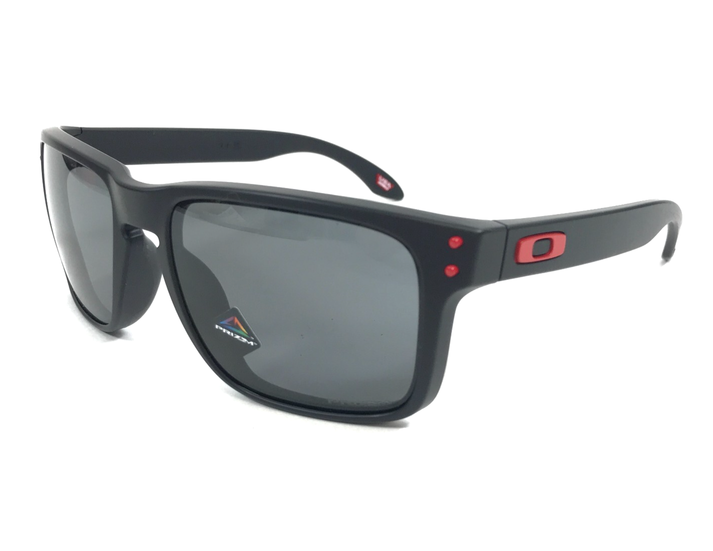Oakley Sunglasses Holbrook OO9102-U255 Matte Black Red w/ Prizm Black Po... - $123.74