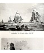 Brig Jane Cutter Beaufoy Whalers 1926 Nautical Antique Print Whale Hunti... - $28.01 CAD