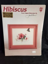 Vintage Janet Powers Hibiscus Cross Stitch Pattern (1987) Green Apple Co # 563 - $4.79