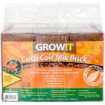 GROW!T JSCPB - Coco Coir Mix Brick (Pack of 3), Brown - Protects Plants ... - £19.80 GBP