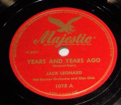 Jack Leonard 78 Years &amp; Years Ago / I Knew I&#39;d Fall In Love Tonight SH1F - £5.44 GBP