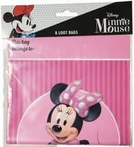 Disney Birthday Supplies Loot bag Minnie Mouse 8 Ct. New - £4.22 GBP