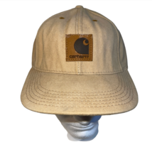 Vintage 90s CARHARTT Men’s Snapback Light Brown Tan Hat Cap Canvas USA Made #19 - £13.54 GBP