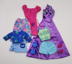 2000 Mattel Barbie 6 Fashion Gift Pack #68073 - 4 Full Outfits / 2 Pair ... - $23.21