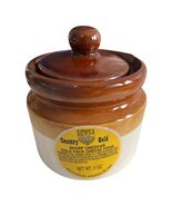 Vintage Figis Country Gold Sharp Cheddar Cheese Crock with Lid, Brown St... - $21.60