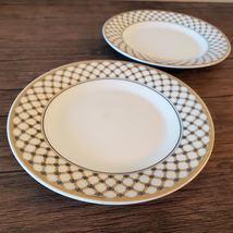 Porcelain Blue and Gold Plates, set of 2, Joseph Sedgh, Side Salad Plate