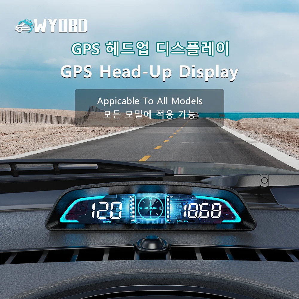 WYOBD G3 GPS HUD Auto Speedometer Head Up Display Car Smart Digital Alarm - £19.46 GBP+