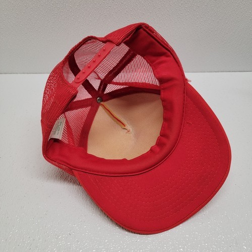 Vintage Pearland Texas Foam Trucker Red Snapback Hat Cap Scrambled Eggs Item image 11