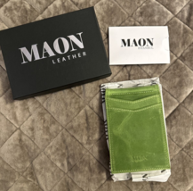 Maon Leather Mens Slim Bifold Wallet w/ Money Clip &amp; RFID Credit Card Holder - £15.02 GBP
