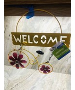 Garden Collection Spring Welcome Sign Metal-12inch-Bicycle. ShipN24Hours - €20,43 EUR