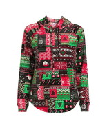 No Boundaries Juniors Christmas Pullover Hoodie, Patchwork Size M (7-9) - $24.18 CAD