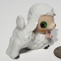 VTG Anthropomorphic Porcelain White Easter Lamb Figurine Hand Painted Japan - £12.49 GBP