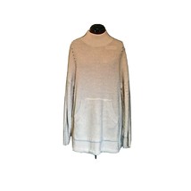 RDI Sweater Ivory Cream Women Kangaroo Pocket Mock Neck Size Medium - $26.74