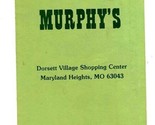 Buster Murphy&#39;s Menu Dorsett Village Maryland Heights Missouri 1970s - $23.74