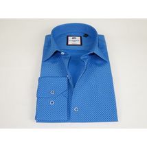 Men's Shirt Hankie CASILA Turkey Cotton Blend 501630-06 Blue Polka Dots image 3